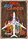 METAL SIGN - 1963 World Airlines Air Cargo Vintage Ad