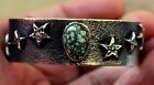 Kevin Yazzie Navajo Sterling Silver & Gorgeous Turquoise Stone Tufa Bracelet