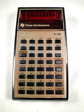 Vintage Texas Instruments TI-30 Red LED Calculator W/ Original Case & Instr Book