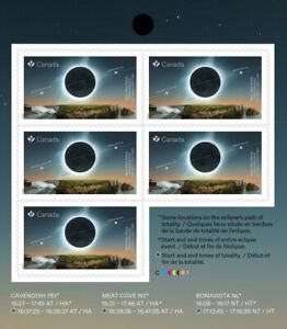 Total Solar ECLIPSE - Apr.8.2024 = BACK Booklet Page of 5 MNH Canada 2024