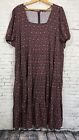 MADEWELL Plus Size 22W 22 Aidy Square-Neck Tiered Midi Dress Orchard Floral 3X
