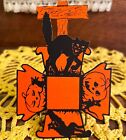 MINT Antique Vintage Halloween Diecut Candy Container Placecard, Whitney 1920s