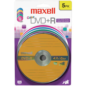 Maxell 16x DVD+R Media - 4.7GB - 120mm Standard - 5 Pack Blister Pack