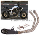 Black Muffler Full Exhaust System Front Pipe for Yamaha MT07 FZ07 XSR700 14-20