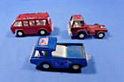 Lot of 3 Vintage TootsieToy vehicles Mini Bus, Semi Cab, Ecocline truck