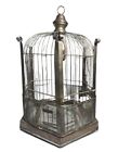 Antique Brass Bird Cage, Hanging Or Table Top , 16