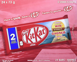 KitKat with Superior Canadian Chocolate 73g Each 24 King Size Bars