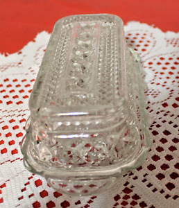 Vintage Wexford by Anchor Hocking Glass Covered Butter Dish Dining Dinnerware