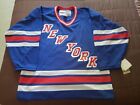 New York Rangers NEW YORK Vintage Hockey Road Blue CCM Jersey Size Medium