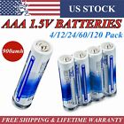 Household Batteries 4/12/24/60/120 Pack AAA 1.5V 900amh Alkaline Battery Lot USA