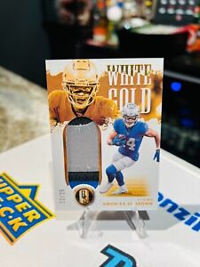2022 Panini Gold Standard AMON-RA ST BROWN White Gold Lions 3-COLOR PATCH 22/25!