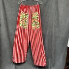 Vtg Striped Adult Clown Costume Pants Cotton Canvas Handmade