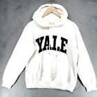 Yale University Hoodie Mens Small S H&M White Hooded Sweatshirt Fuzzy Logo