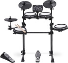7-Piece Electronic Drum Kit, Professional Drum Set with Real Mesh Fabric, 209 Pr