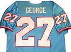VINTAGE EDDIE GEORGE HOUSTON OILERS NFL THROWBACK SLEEVE CUFFS JERSEY 56 SEWN!
