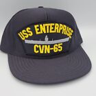 Vintage USS Enterprise CVN-65 Snapback Trucker Hat USN Navy Naval