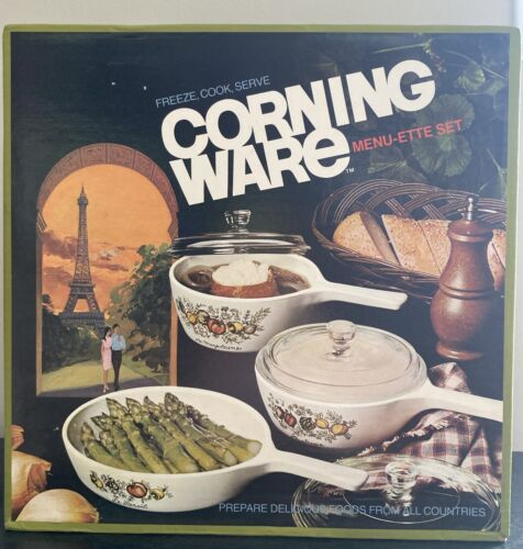 Vintage Corning Ware Spice Of Life Menu-Ette Set UNOPENED In The Box