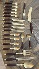 New ListingVintage Thai Midcentury Rosewood and Brass Silverware Set for 4 (20pc)
