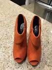 NEW Charlotte Russe Orange Booties Size 10
