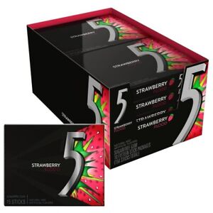 5 Gum Strawberry Flood Sugarfree Gum 150 Pieces / 10 Packs - FREE SHIPPING!!