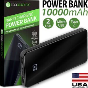 10000mAh Fast External Portable Power Bank Backup Battery Charger for Cell Phone