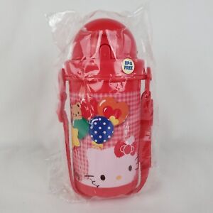 Hello Kitty Water Bottle with Strap 15.3 oz Beverage bottle Red New 2013