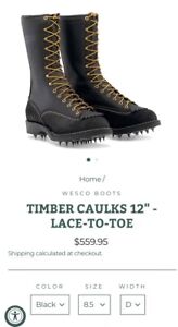 Wesco Caulk Boots black