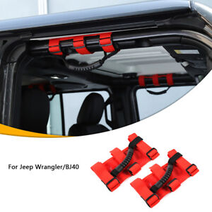 3 Straps Grab Handles Roll Bars Fit for Jeep Wrangler TJ JK JL Accessories  (For: Jeep)