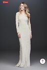 Long Sleeve Beaded Wedding Gown *NEVER WORN WITH TAGS*