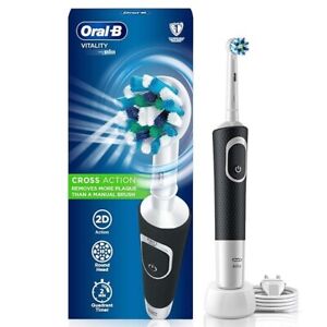 Oral B Vitality 100 Black Criss Cross Electric Rechargeable Toothbrush for Adult