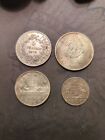Foreign Silver Lot 1951 Cinco Pesos 1944 Australia Florin 1873 5 Francs Canada