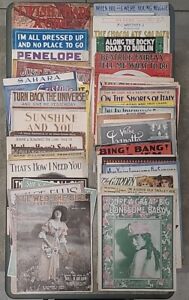 Lot of 52 Sheet Music with Women Covers Large Format 1900s - 1910s