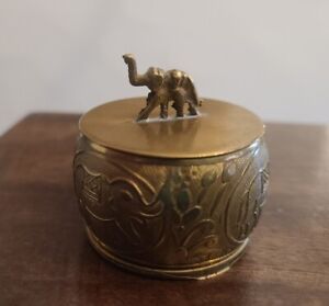 New ListingVintage Brass Lidded Container from India