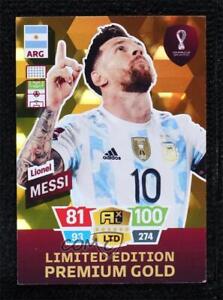 2022 Adrenalyn XL FIFA World Cup Qatar Limited Edition Premium Gold Lionel Messi