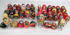 Lot 58 USSR Russian Lacquered Collector Eggs & Stands Hand-Painted Vintage 1980s