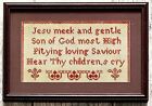 Antique Paper Punch Sampler Lyrics of Hymn ~ Jesu Meek and Gentle Son of God ..