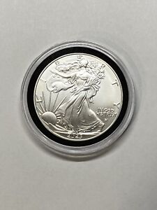 2023 American 1 oz Silver Eagle $1 Coin .999 Fine Silver BU Type 2 in Capsule
