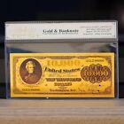100mg 24K Gold 1878 $10000 Dollars Legal Tender Currency Banknote w/White COA