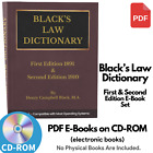 BLACK'S LAW DICTIONARY, 1st Edition 1891 and 2nd Edition 1910 Law Book on CD-ROM