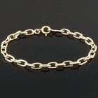 Vintage Solid 14K Yellow Gold Oval Cable Chain Link 7