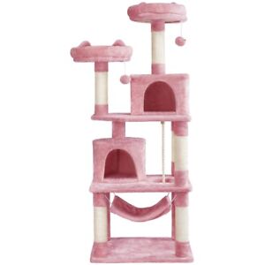 62.2in Multi Level Cat Tree Cat Tower w/Condo Perch Scratching Post for Kittens