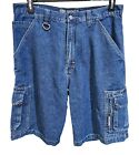 Vintage OTB One Tough Brand Skater Jean Shorts JNCO Style Baggy 1990s 36 x 24
