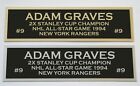 Adam Graves nameplate for signed autographed hockey jersey photo puck or item