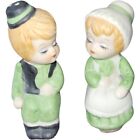 Vintage Irish Seated Kissing Boy And Girl Salt And Pepper Shakers
