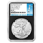 2021-W Burnished $1 Type 2 American Silver Eagle NGC MS70 FDI First Label Ret...
