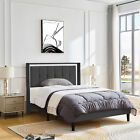 New ListingFull/Queen Size Upholstered Platform Bed Frame with Upholstered Headboard US