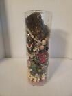 HUGE costume jewelry lot in Glass Vase 4 Pounds Crafting Lot