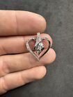 2.7g JWBR Sterling Silver 925 Diamond Heart Pendant Jewelry lot Z
