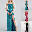 Dresses for Women 2024 Women's Long Sexy Off Shoulder Sequin Evening Gown With