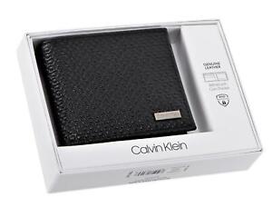 Calvin Klein Men's RFID Blocking Leather Bifold Wallet Black